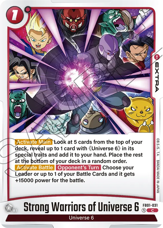 Strong Warriors of Universe 6 (Extra) (FB01-031) (C)