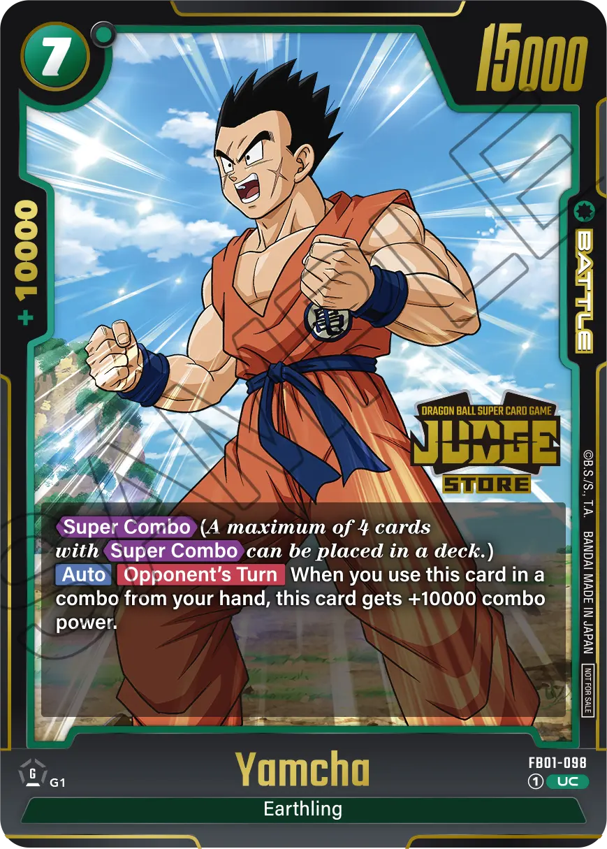 Yamcha (Character) (FB01-098) (UC) (Event Judge) Tournament and Championship Promos