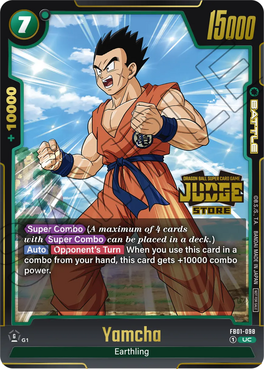 Yamcha (Character) (FB01-098) (UC) (Event Judge) Tournament and Championship Promos