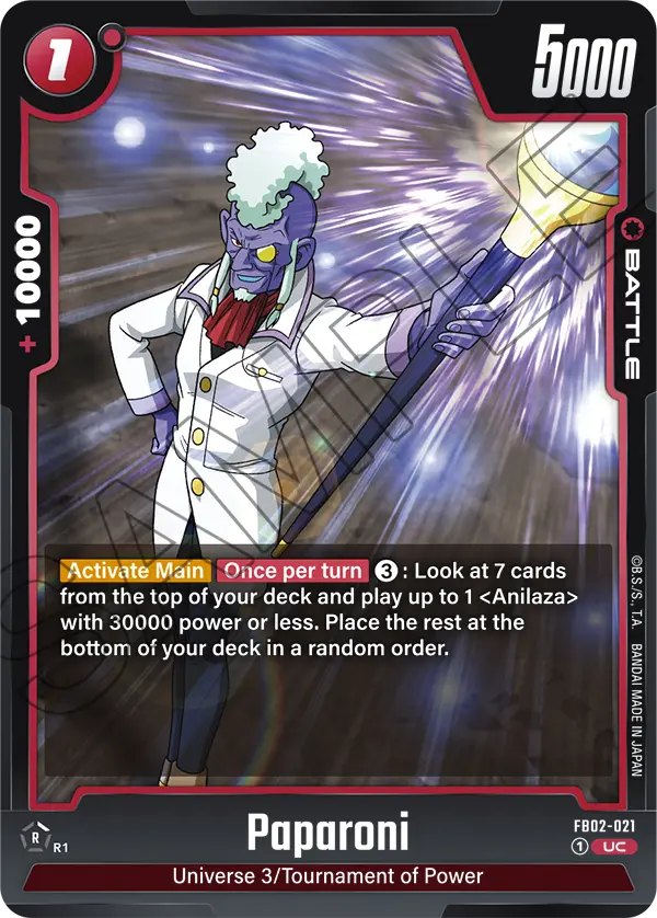 Paparoni (Battle) (FB02-021) (UC)