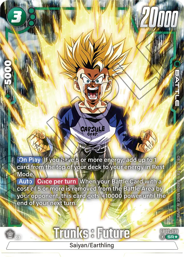 Trunks : Future (Character) (FB02-091) (SR) (Alternate Art)