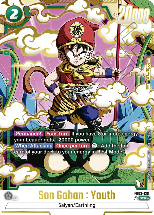 Son Gohan : Youth (Character) (FB03-139) (SCR) (Alternate Art)