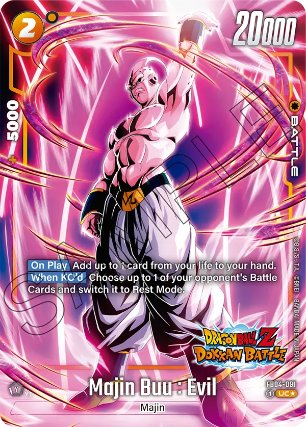 Majin Buu : Evil (Character) (FB04-091) (UC*) (Alternate Art) (Dokkan Battle)