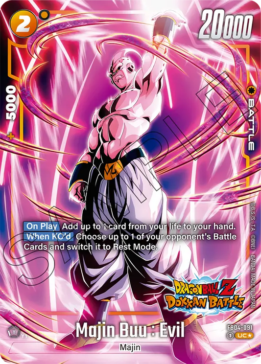 Majin Buu : Evil (Character) (FB04-091) (UC*) (Alternate Art) (Dokkan Battle)