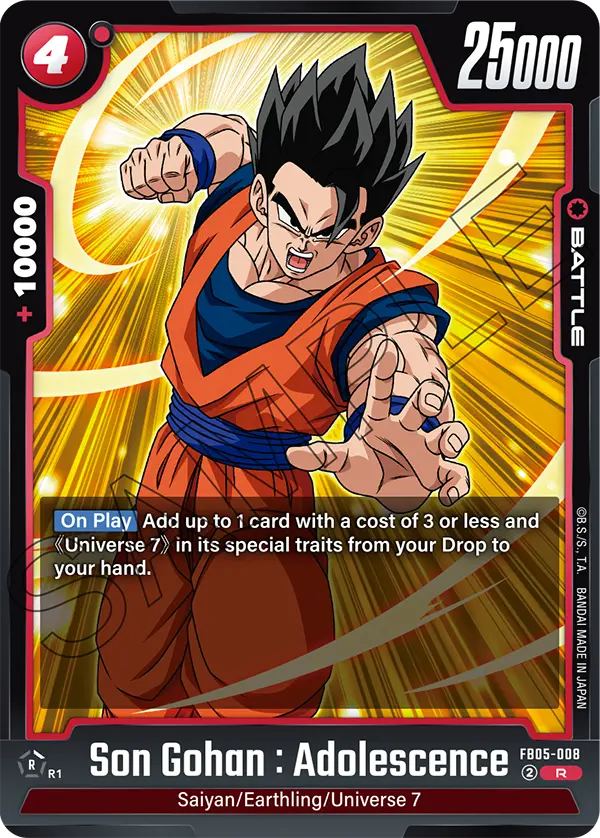 Son Gohan : Adolescence (Battle) (FB05-008) (R)