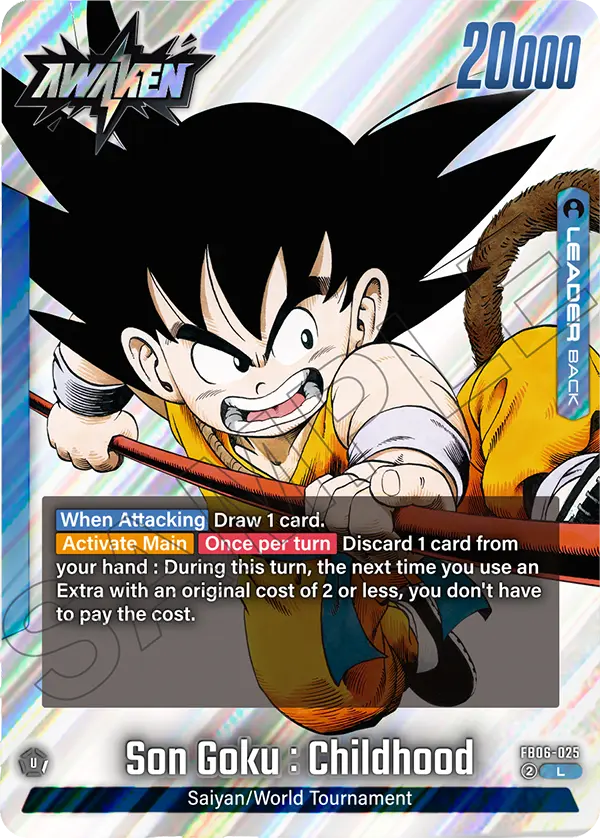 Son Goku : Childhood (Leader) (SB01 Reprint) (FB06-025) (L)