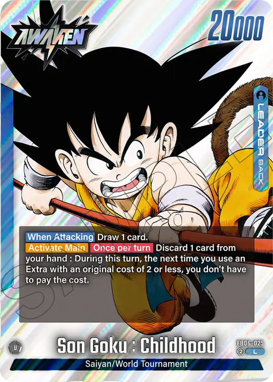 Son Goku : Childhood (Leader) (SB01 Reprint) (FB06-025) (L)