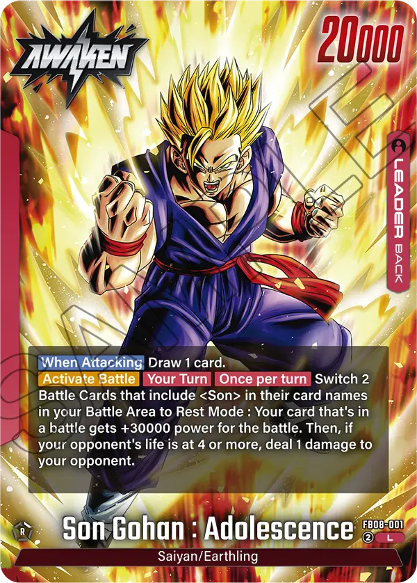 Son Gohan : Adolescence (Leader) (FB08-001) (L)