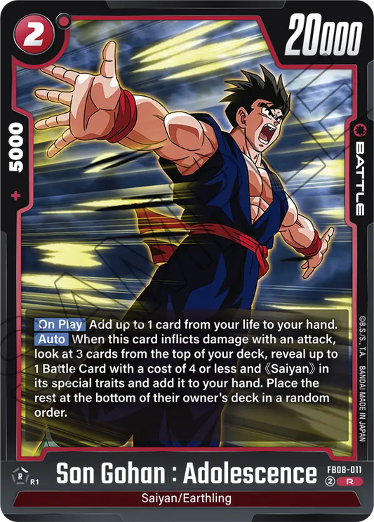 Son Gohan : Adolescence (Battle) (FB08-011) (R)