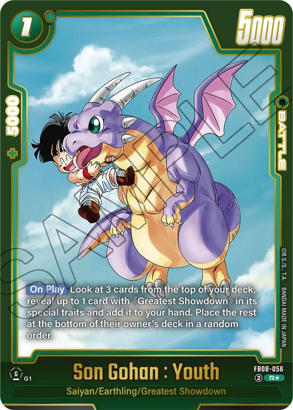 Son Gohan : Youth (Battle) (FB08-056) (R*) (Alternate Art)