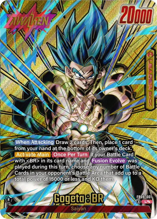 Gogeta : BR (Leader) (FB09-001) (L) (Alternate Art) (God Rare) (2 Star Parallel)