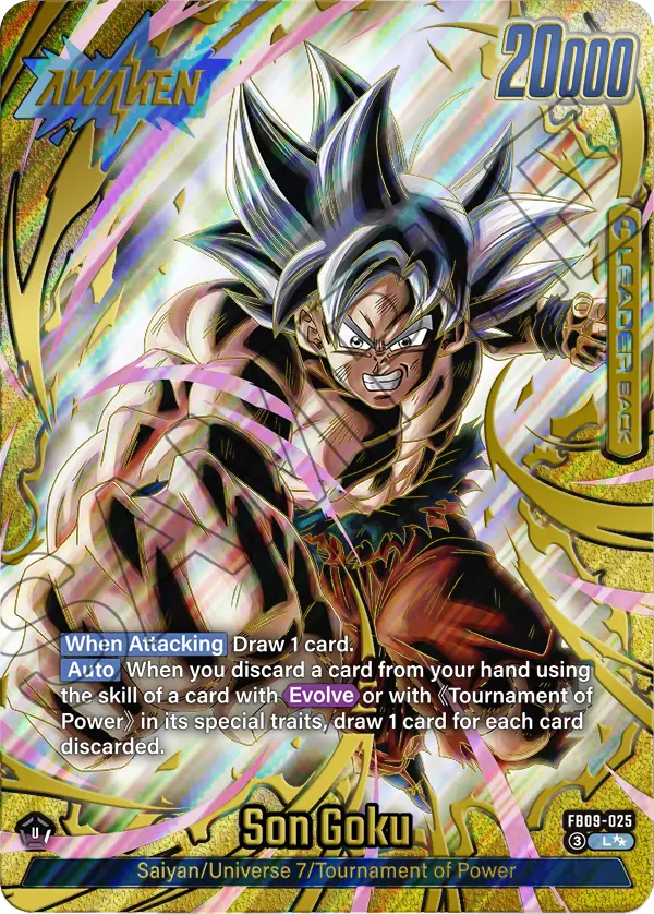 Son Goku (Leader) (FB09-025) (L) (Alternate Art) (God Rare) (2 Star Parallel)