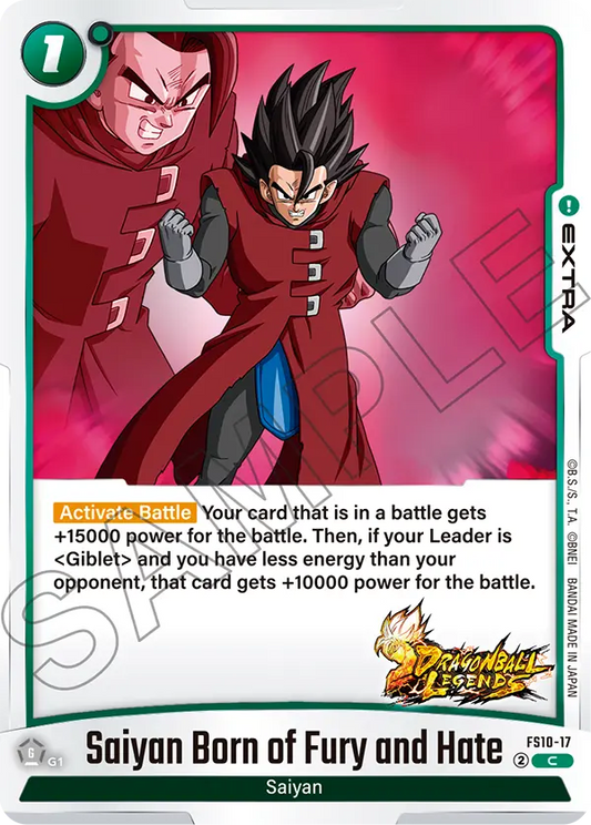 Saiyan Born of Fury and Hate (Extra) (FS10-017) (C)