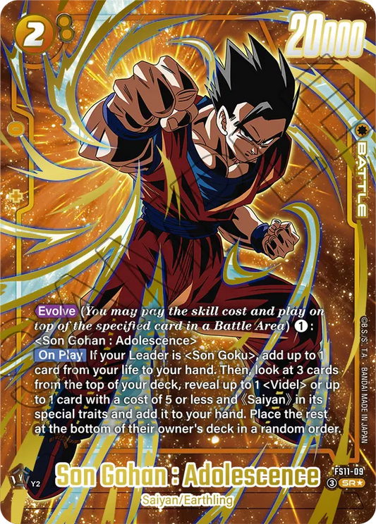 (Son Gohan : Adolescence) (Character) (FS11-09) (SR) (Alternate Art)
