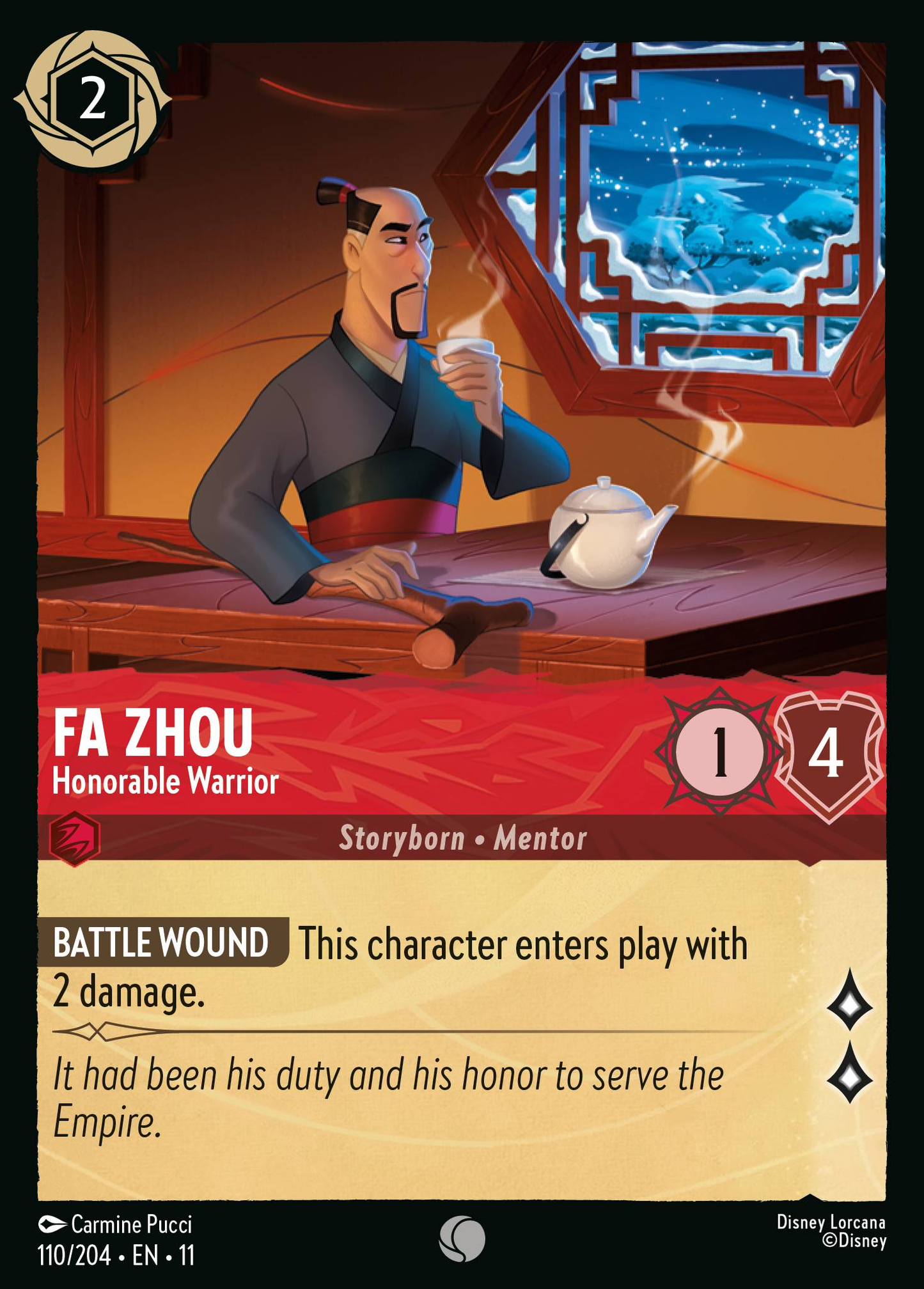 Fa Zhou - Honorable Warrior (Storyborn - Mentor)(110/204 EN 11) (C)