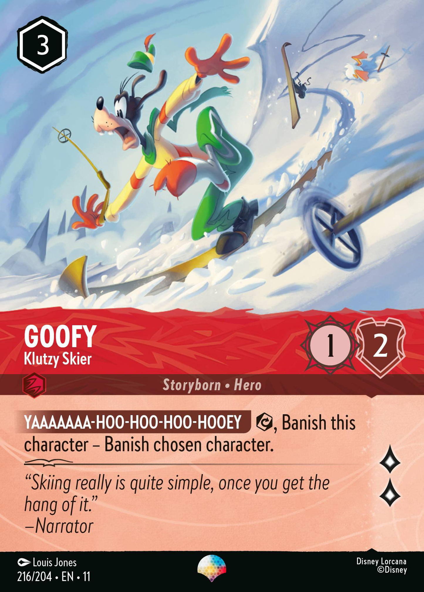 Goofy - Klutzy Skier (Storyborn - Ally)(216/204 EN 11) (Epic*) (Alternate Art)