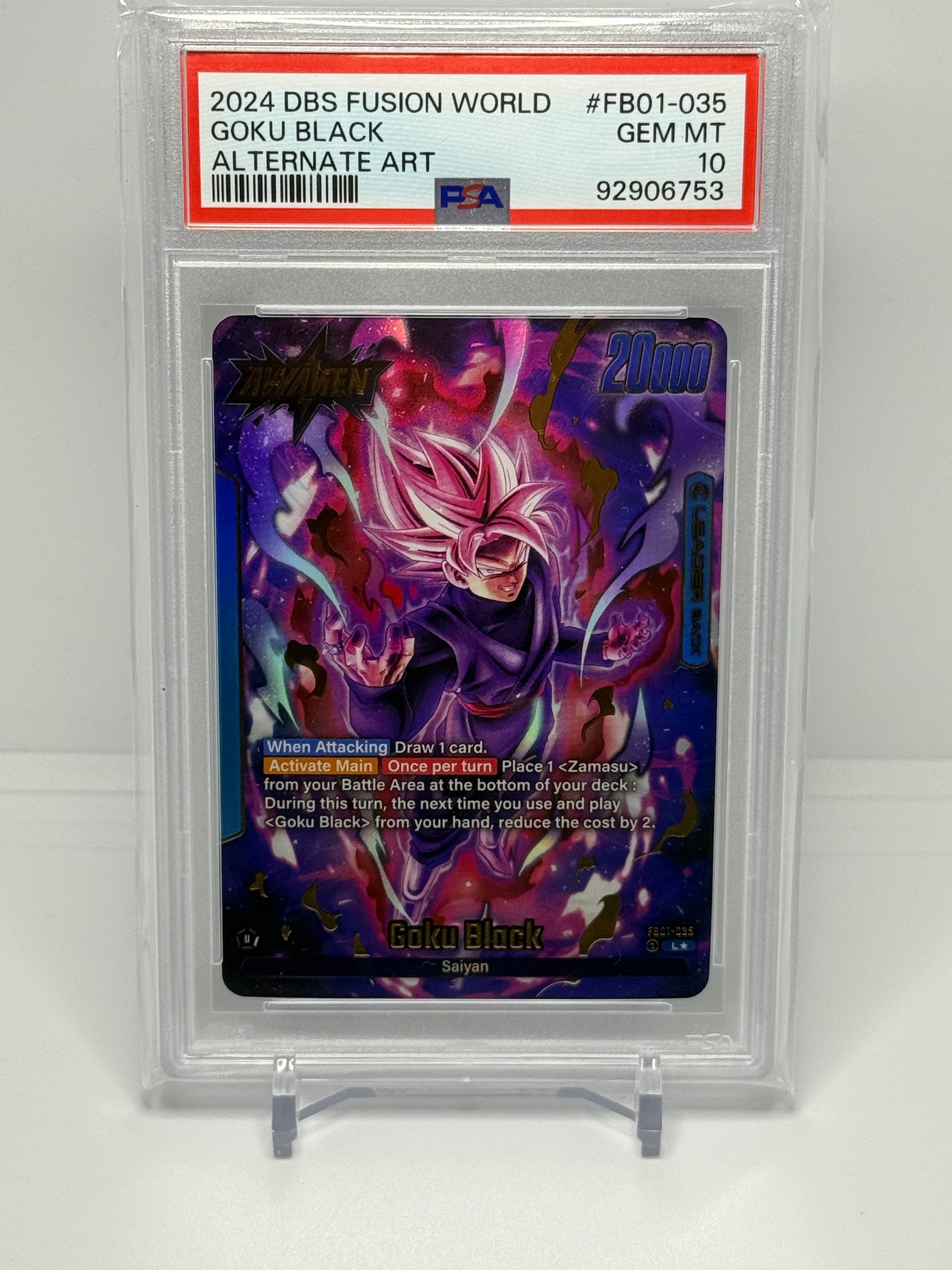 DBSFW Goku Black Leader PSA 10