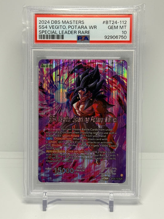 DBSM SS4 VEGITO POTARA WARRIOR SLR PSA 10