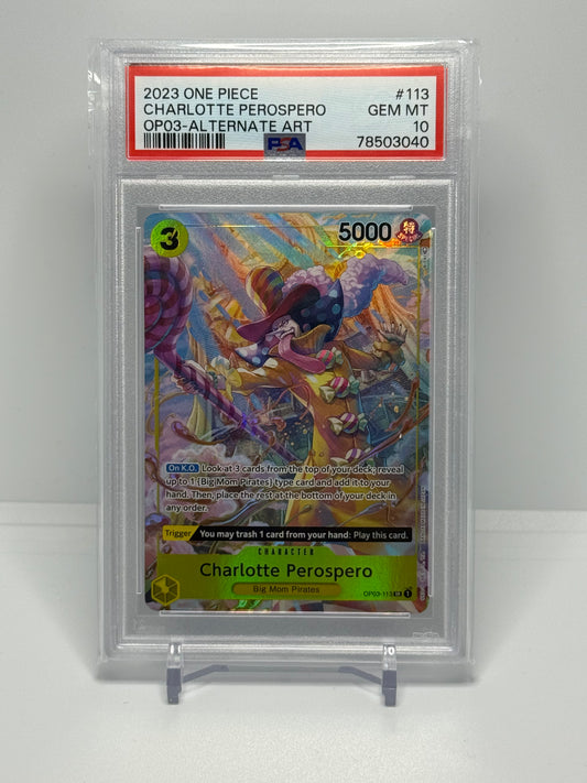 OPTCG Charlotte Perospero Alternate Art PSA 10