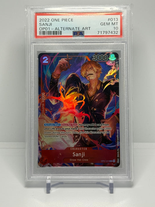OPTCG Sanji Alternate Art Pre-Errata PSA 10