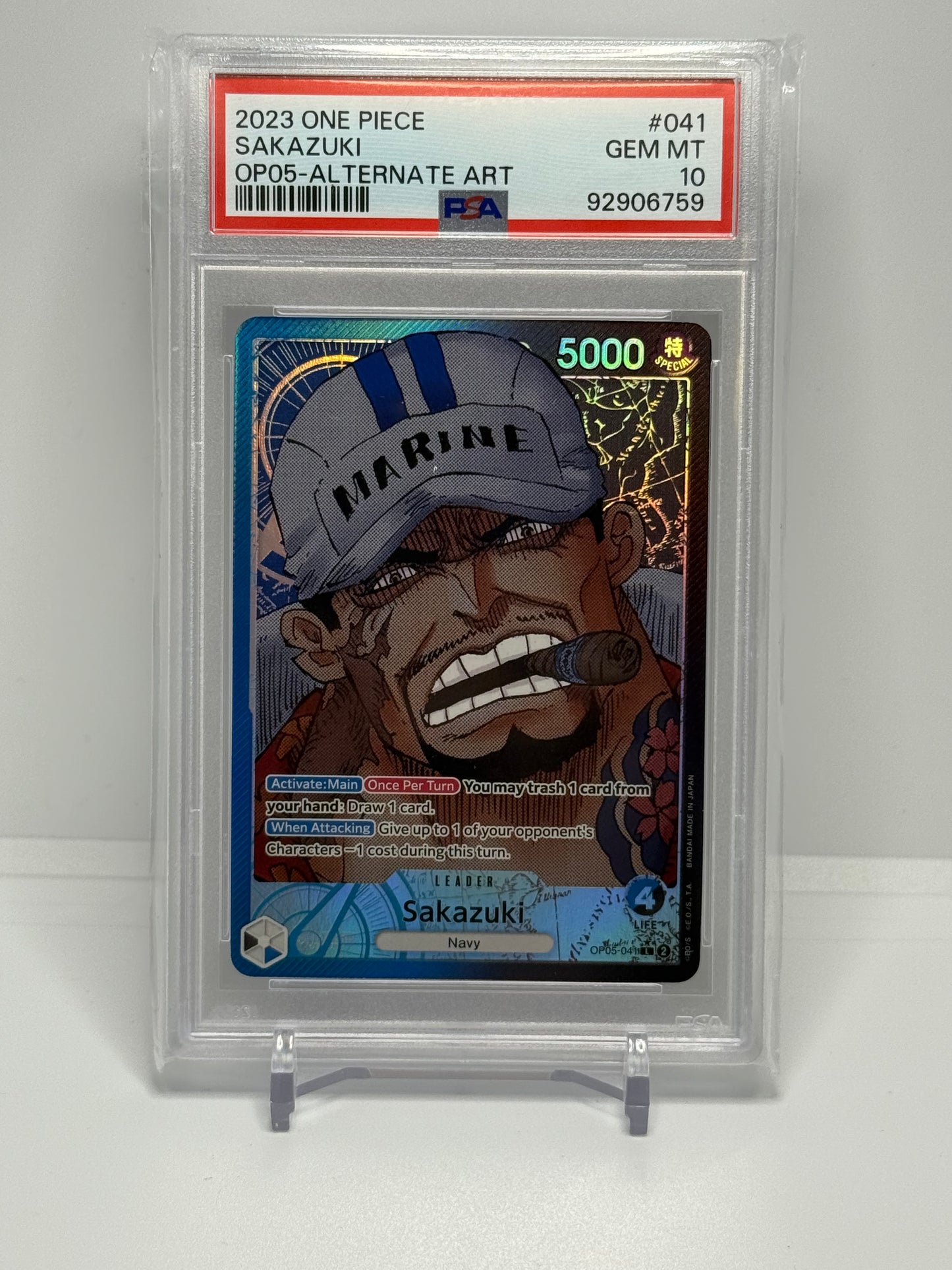 OPTCG Sakazuki Leader PSA 10