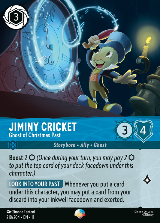 Jiminy Cricket - Ghost of Christmas Past (Dreamborn - Mentor)(218/204 EN 11) (Epic*) (Alternate Art)