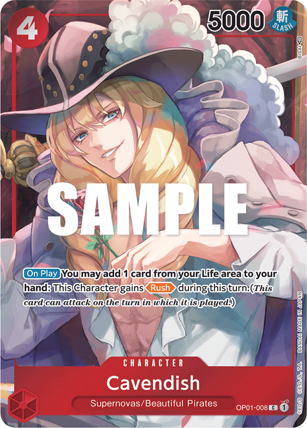 Cavendish (Character) (Box Topper) (OP01-008)