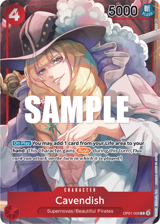 Cavendish (Character) (Box Topper) (OP01-008)