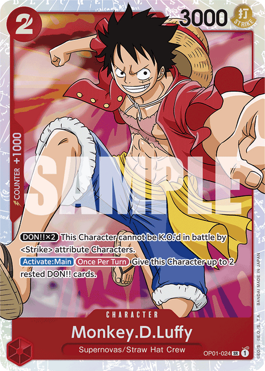 Monkey D Luffy (Character) (OP01-024) (PRB01 Reprint) (SR)