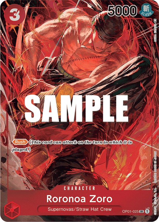Zoro (Character) (OP01-025) (SR) (Alternate Art)