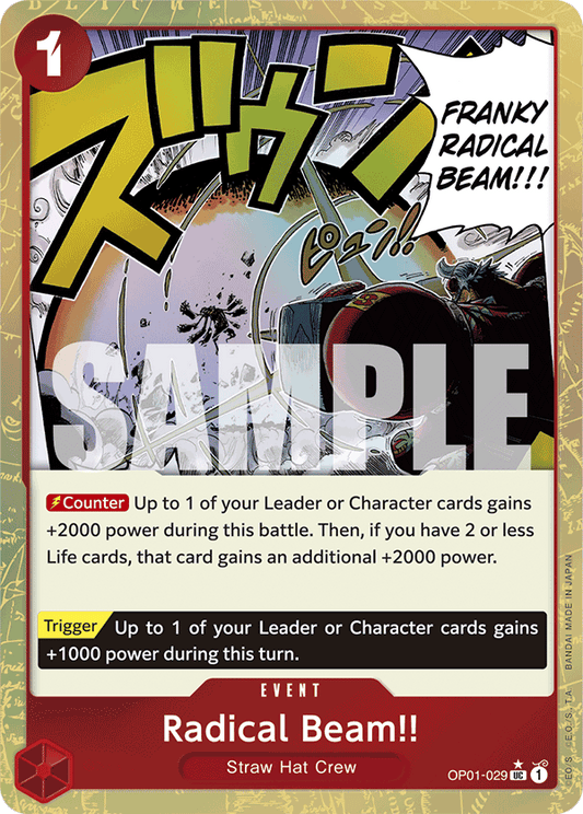 Radical Beam!!! (Character) (OP01-029) (PRB01 Reprint) (UC) (Alternate Art)