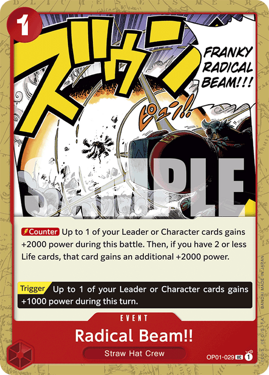 Radical Beam!!! (Character) (OP01-029) (PRB01 Reprint) (UC)