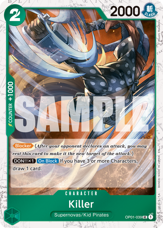 Killer (Character) (OP01-060) (UC) (FOIL) (PRB02)