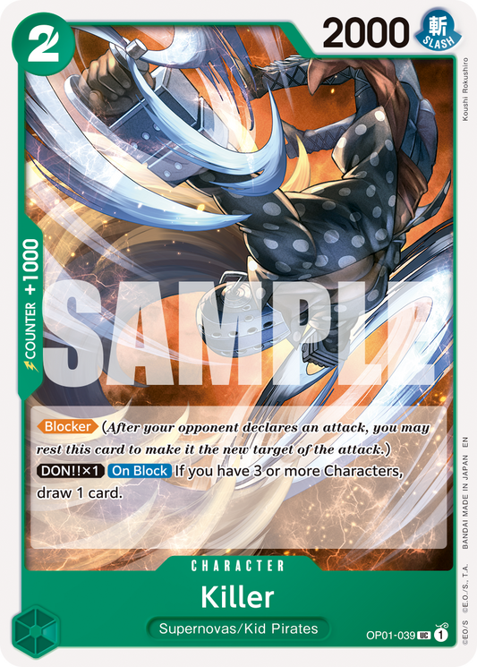Killer (Character) (OP01-060) (UC) (NON-FOIL) (PRB02)