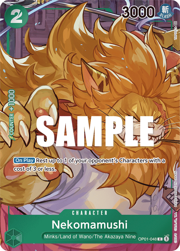 Nekomamushi (Character) (Box Topper) (OP01-048)