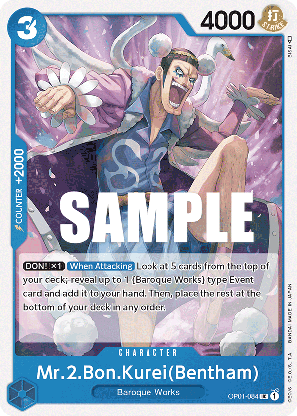 Mr 2 Bon Kurei (Bentham) (Character) (OP01-084)