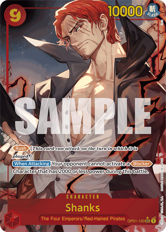 Shanks (Character) (OP01-120) (PRB01 Reprint) (SEC) (Alternate Art)