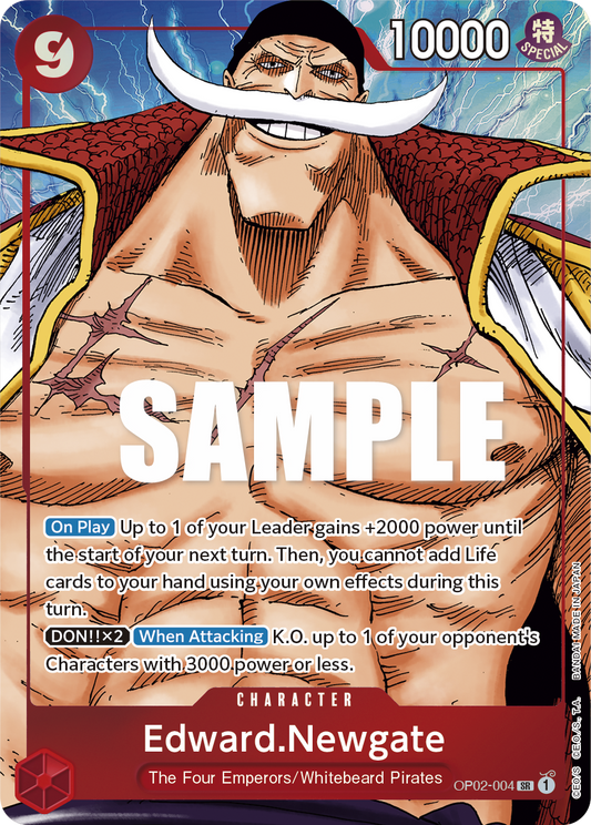 Edward Newgate (Character) (OP02-004) (SR) (Alternate Art)
