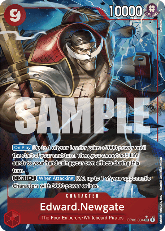 Edward Newgate (Character) (OP02-004) (PRB01 Reprint) (SR) (Alternate Art)