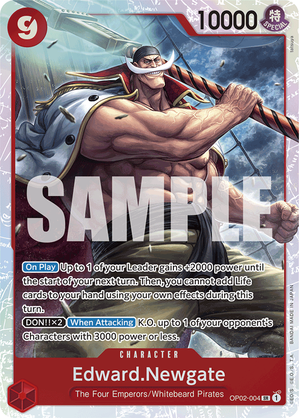 Edward Newgate (Character) (OP02-004) (PRB01 Reprint) (SR)