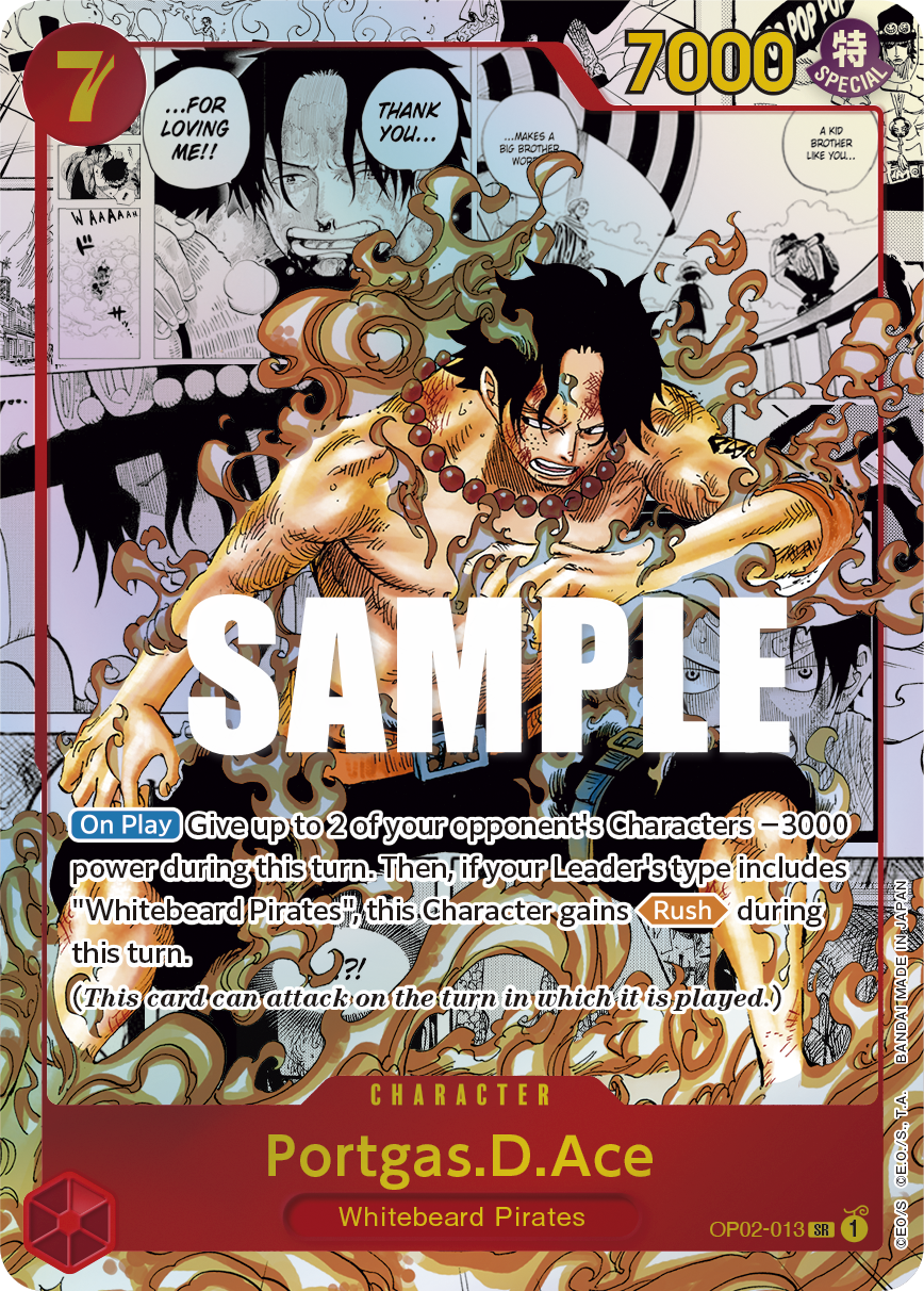 Portgas D Ace (Character) (OP02-013) (SR) (Alternate Art) (Manga Rare)