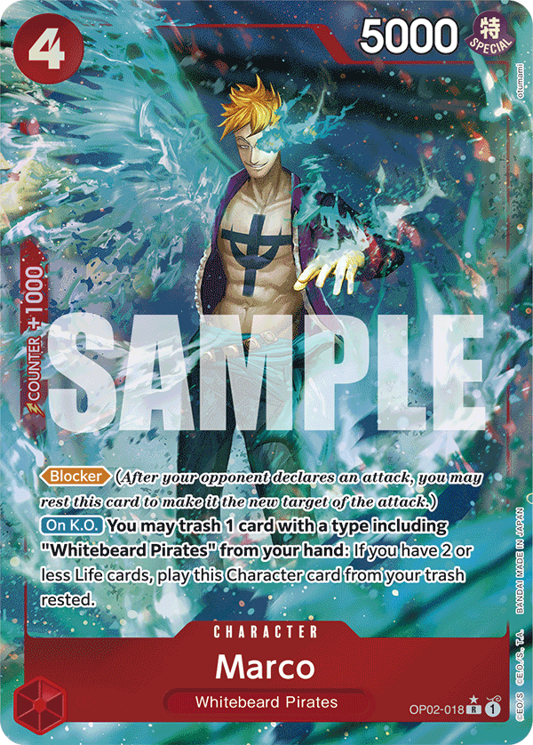 Marco (Character) (OP02-018) (PRB01 Reprint) (R) (Full Art)