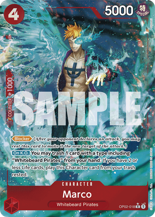 Marco (Character) (OP02-018) (PRB01 Reprint) (R) (Full Art)
