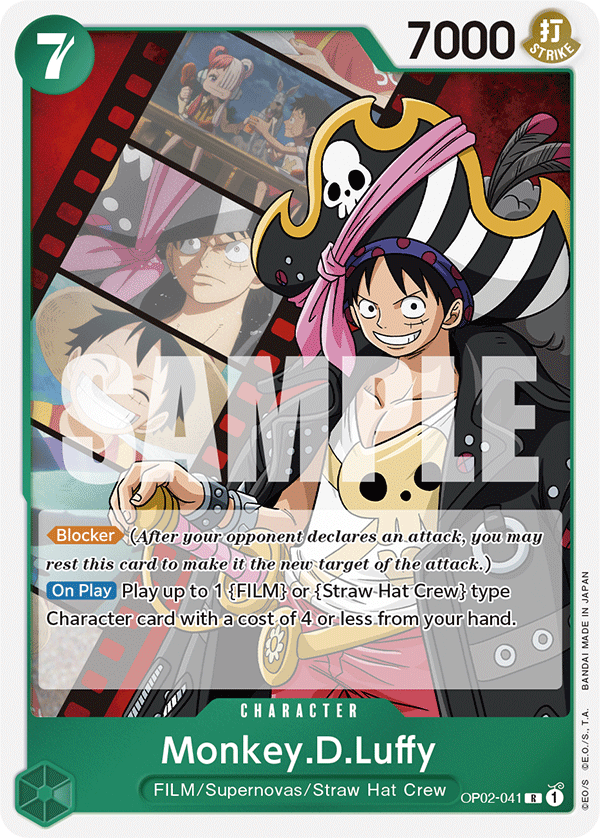Monkey D Luffy (Character) (OP02-041) (ST11 Reprint) (R)
