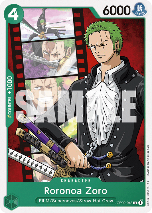 Roronoa Zoro (Character) (OP02-043) (ST11 Reprint) (C)