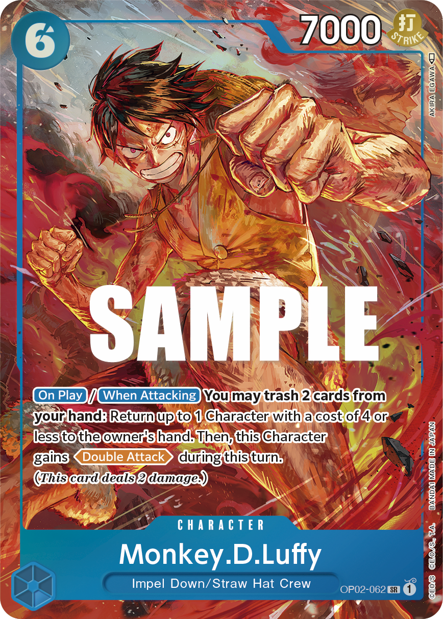 Monkey D. Luffy (Character) (OP02-062) (SR) (Alternate Art)