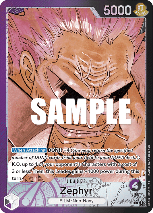 Zephyr (Leader) (OP02-072) (Alternate Art)