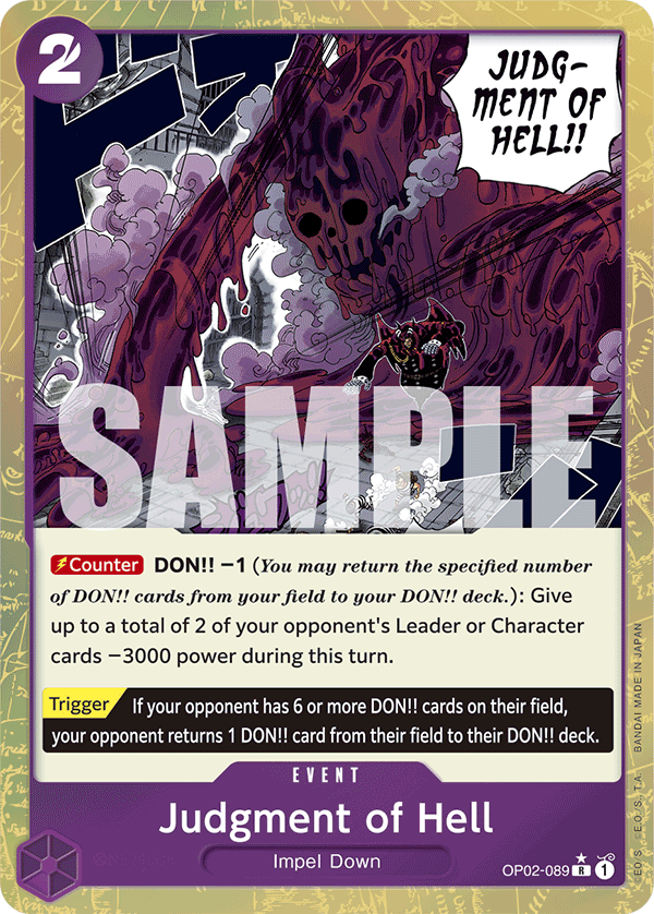 Judgement of Hell (Event) (OP02-089) (PRB01 Reprint) (R) (Textured Foil)