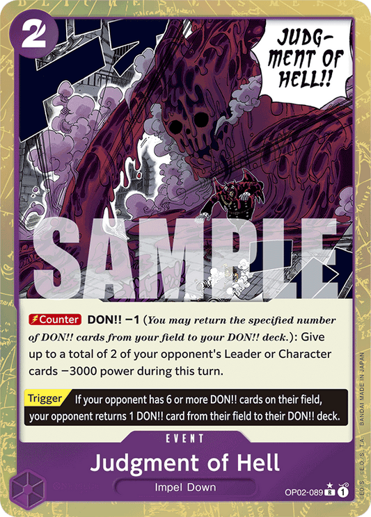 Judgement of Hell (Event) (OP02-089) (PRB01 Reprint) (R) (Textured Foil)