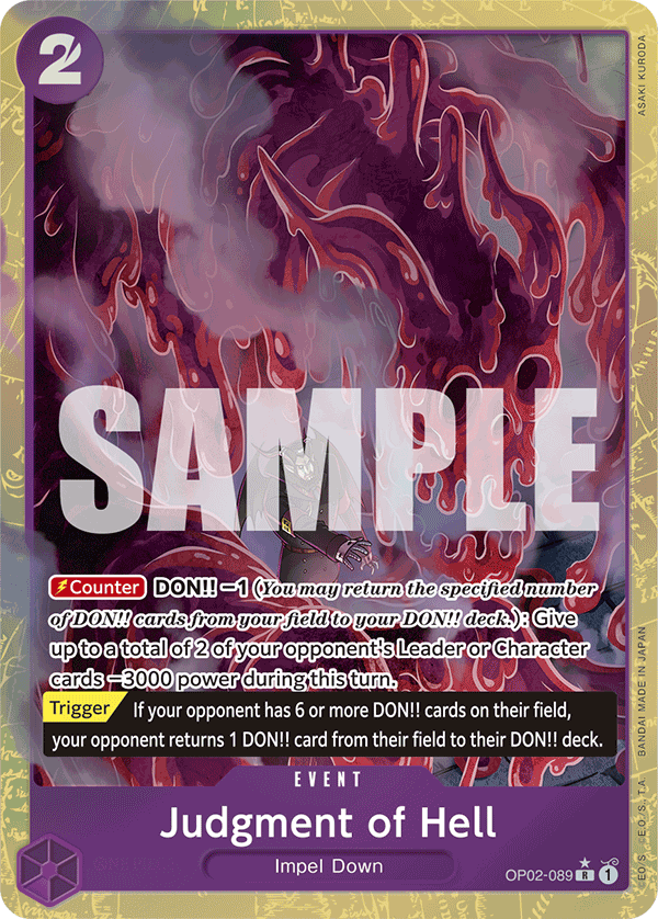 Judgement of Hell (Event) (OP02-089) (PRB01 Reprint) (R) (Alternate Art)